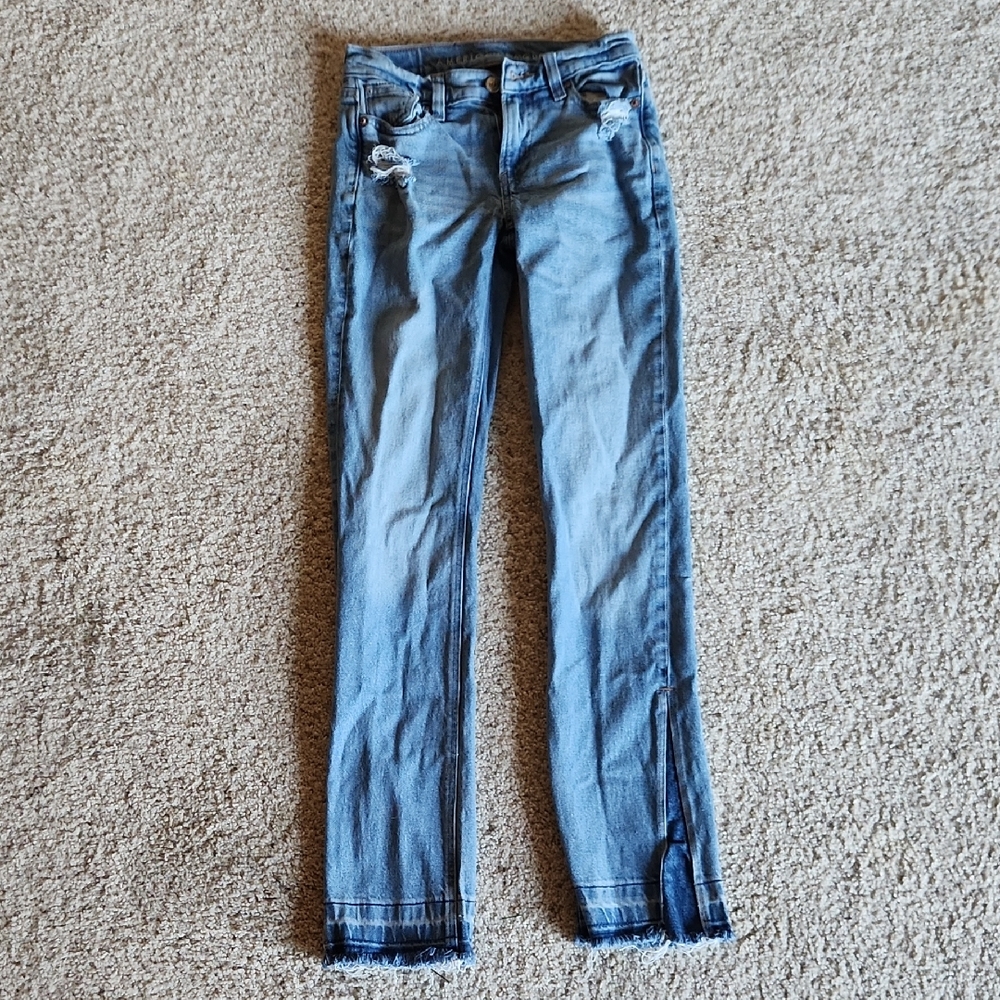 American Eagle Low-Rise 90s Skinny Kick Jeans, Size 000 Regular